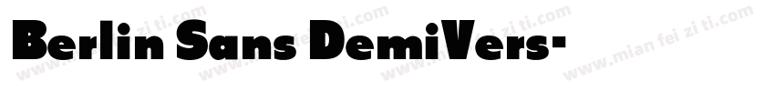 Berlin Sans DemiVers字体转换